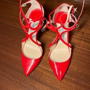 Jimmy Choo red patent lancer